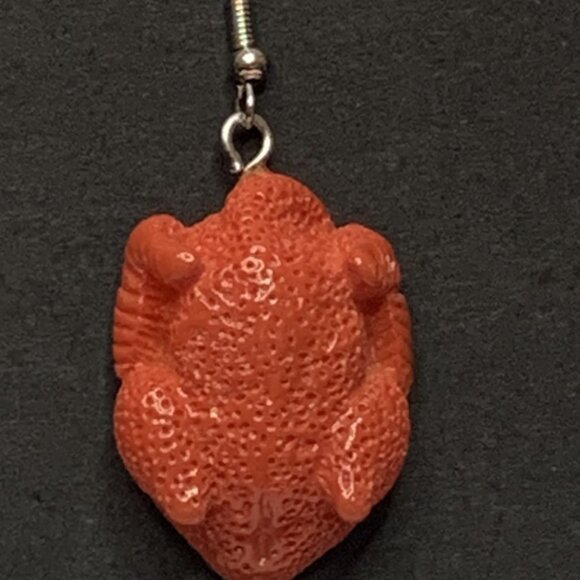 Chicken Earring, Funny Food Earring, Gift Idea, Chicken Jewelry, Fried Chicken - Picture 2 of 10